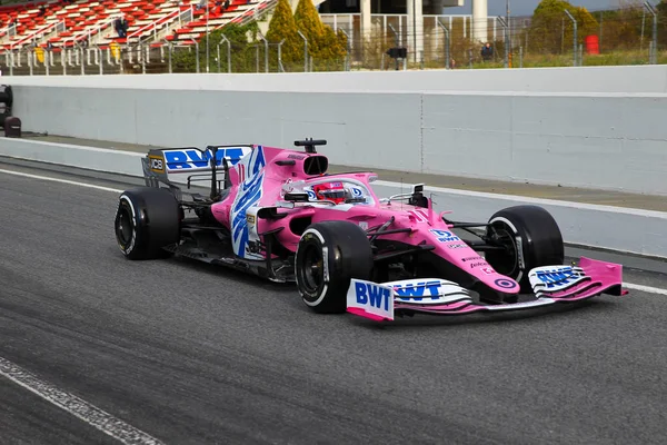Perez Während Der Formel Testfahrten Vor Der Saison 2020 Formel — Stockfoto