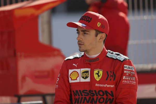 Charles Leclerc Mon Scuderia Ferrari Sf1000 2020 Szezon Előtti Tesztelés — Stock Fotó