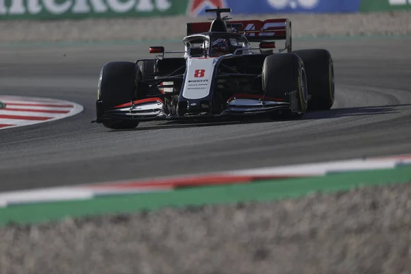 Romain Grosjean Fra Haas Team Pre Season Testing 2020 Campeonato — Fotografia de Stock