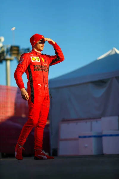 Leclerc Durante Test Pre Stagionali Formula 2020 Campionato Formula Barcellona — Foto Stock