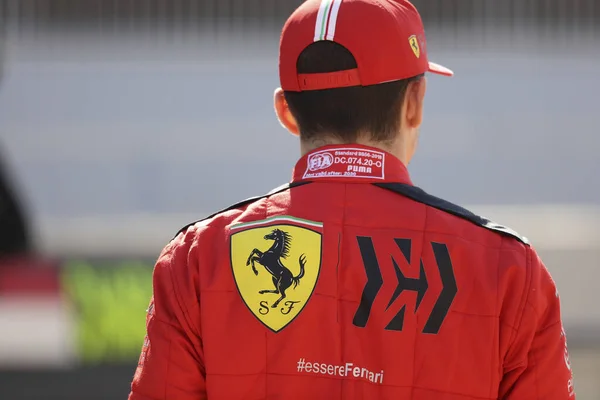 Charles Leclerc Mon Scuderia Ferrari Sf1000 Durante Test Pre Stagionali — Foto Stock