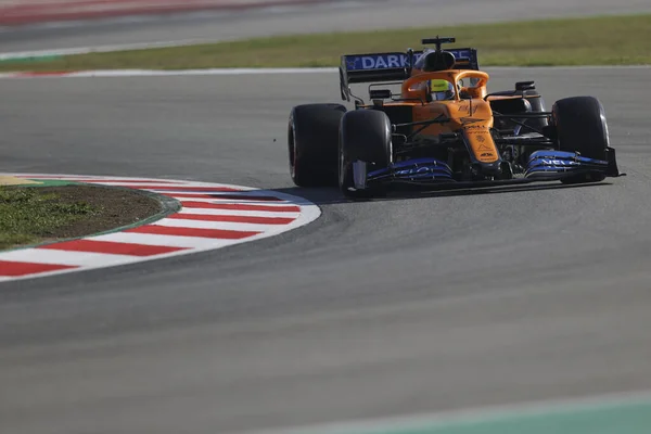 Lando Norris Gbr Mclaren Mcl35 Durante Test Pre Stagionali 2020 — Foto Stock