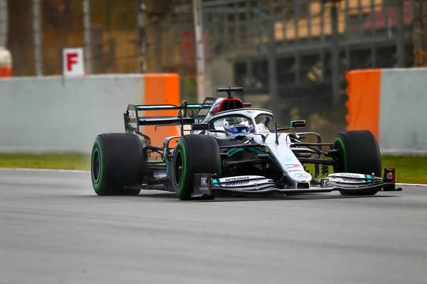 Valtteri Bottas Durante Teste Pré Temporada 2020 Campeonato Fórmula Barcellona — Fotografia de Stock