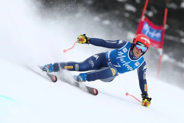 Brignone Federica Ita 2Nd Classified Fis Ski World Cup 2020 — стоковое фото