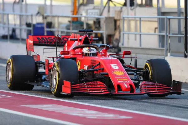 Vettel Tijdens Het Voorseizoen Formule Kampioenschap Barcellona Spanje Februari 2020 — Stockfoto
