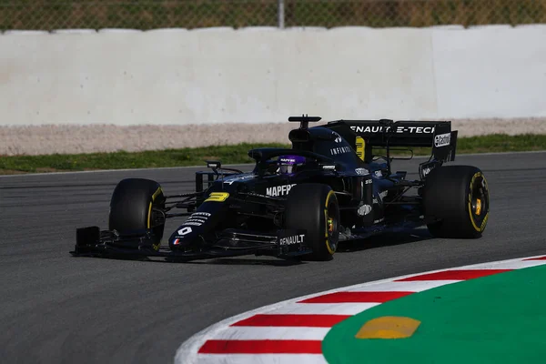 Ricciardo Podczas Testów Przedsezonowych Mistrzostwa Formuły Barcelona Hiszpania Lutego 2020 — Zdjęcie stockowe