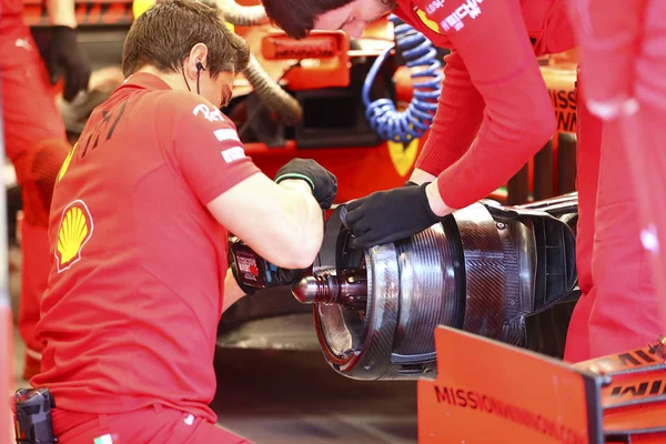 Scuderia Ferrari Team Pre Season Testing 2020 Campeonato Fórmula Barcelona — Foto de Stock