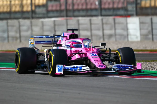 Lance Stroll Formula Pre Season Testing 2020 Campeonato Fórmula Barcelona — Fotografia de Stock