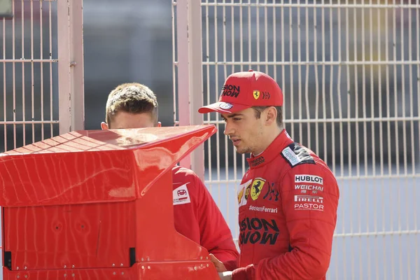 Charles Leclerc Mon Scuderia Ferrari Sf1000 Tijdens Het Voorseizoen Testing — Stockfoto