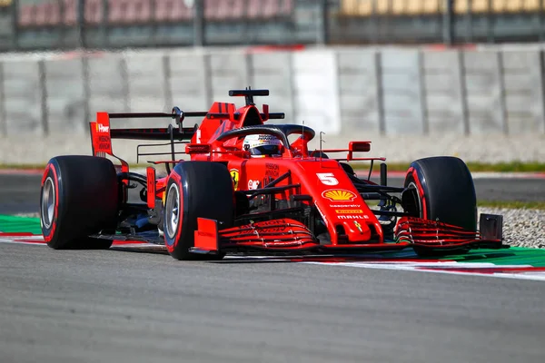 Vettel Tijdens Het Voorseizoen Testing 2020 Formule Kampioenschap Barcellona Februari — Stockfoto