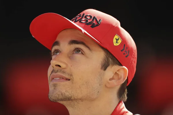 Charles Leclerc Mon Scuderia Ferrari Sf1000 Während Der Testfahrten Vor — Stockfoto