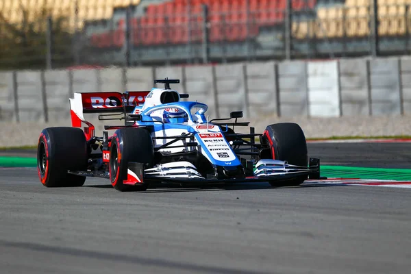 Latifi Durante Teste Pré Temporada 2020 Campeonato Fórmula Barcellona Espanha — Fotografia de Stock