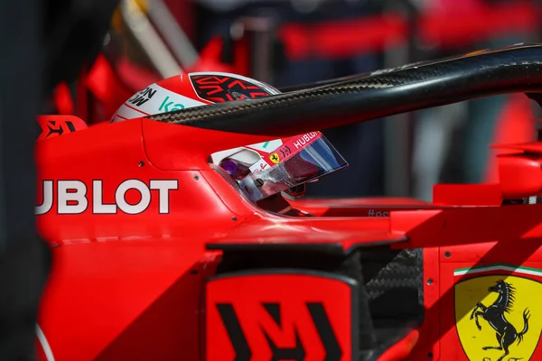 Leclerc Durante Pretemporada Fórmula Testing 2020 Campeonato Fórmula Barcelona España — Foto de Stock