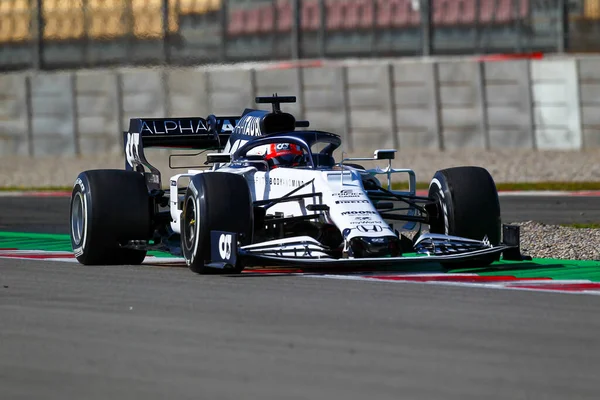 Gasly Formula Pre Season Testing 2020 Campeonato Fórmula Barcelona Espanha — Fotografia de Stock