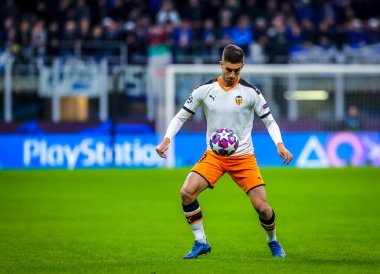 Ferran Torres Valencia Cf Şampiyonlar Ligi 2019 / 20 karşılaşmasında Atalanta Bc ile Valencia Cf arasında 19 Şubat 2020 'de Milano' daki San Siro Stadyumu 'nda oynanan maçta - Fotoğraf Fabrizio Carabelli / Lm