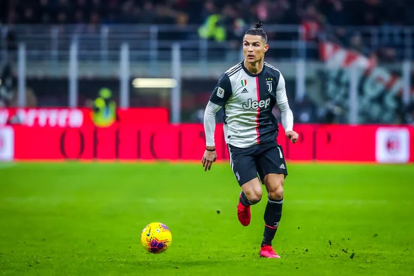 Cristiano Ronaldo Juventus Durante Temporada Futebol Italiano 2019 Juventus Crédito — Fotografia de Stock