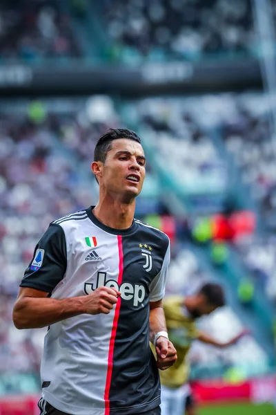 Cristiano Ronaldo Juventus Během Italského Fotbalu Serie Sezóna 2019 Juventus — Stock fotografie