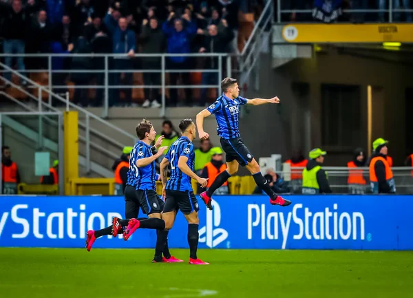 Hans Hateboer Atalanta Scores Second Goal Champions League 2019 Match — Stock Photo, Image