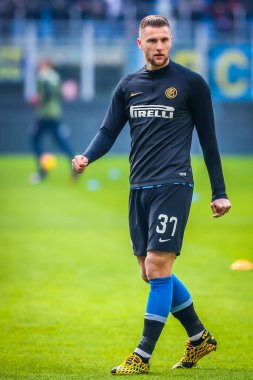 FC Internazionale takımından Milan Skriniar İtalya Futbol Serisi sırasında 2019 / 20 FC Internazionale - Fotoğraf: Fabrizio Carabelli / LM