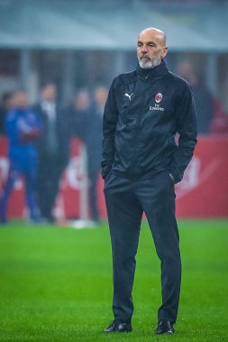 Ac Milan teknik direktörü Stefano Pioli İtalya futbolu sezonu 2019 / 20 Ac Milan - Fotoğraf: Fabrizio Carabelli / Lm