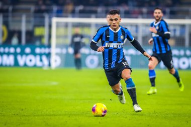 FC Internazionale takımından Lautaro Martnez İtalya futbolu sezonu sırasında 2019 / 20 FC Internazionale - Fotoğraf: Fabrizio Carabelli / LM 