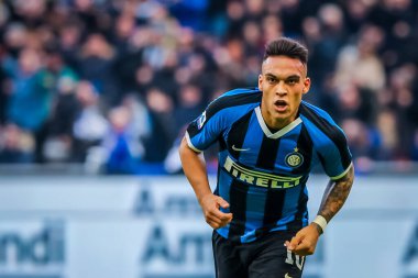 FC Internazionale takımından Lautaro Martnez İtalya futbolu sezonu sırasında 2019 / 20 FC Internazionale - Fotoğraf: Fabrizio Carabelli / LM 