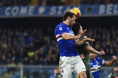Manolo gabbiadini (sampdoria), mario rui (napoli) Sampdoria İtalyan Futbol Serisi A Sezon 2019 / 20, İtalya Serie A futbol maçı, Genova, 14 Mart 2020 - LPS / Danilo Vigo