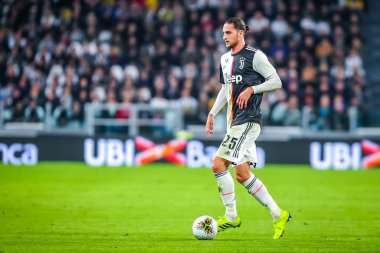 İtalyan futbol takımı Serie A 'nın 2019 / 20 sezonunda Juventus FC' den Adrien Rabiot - Fotoğraf: Fabrizio Carabelli / LM