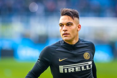FC Internazionale takımından Lautaro Martnez İtalya futbolu sezonu sırasında 2019 / 20 FC Internazionale - Fotoğraf: Fabrizio Carabelli / LM 