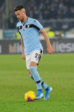 Sergej Milinkoviç-saviç (Lazio) AS Roma futbol sezonu 2019 / 20, İtalya Serie A futbol karşılaşması, 01 Ocak 2020 - LPS / Renato Olimpio
