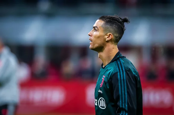 Cristiano Ronaldo Juventus Durante Temporada Futebol Italiano 2019 Juventus Crédito — Fotografia de Stock