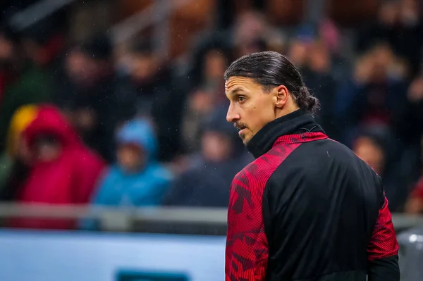 Zlatan Ibrahimovic Milan Pendant Saison Italienne Football Serie 2019 Milan — Photo