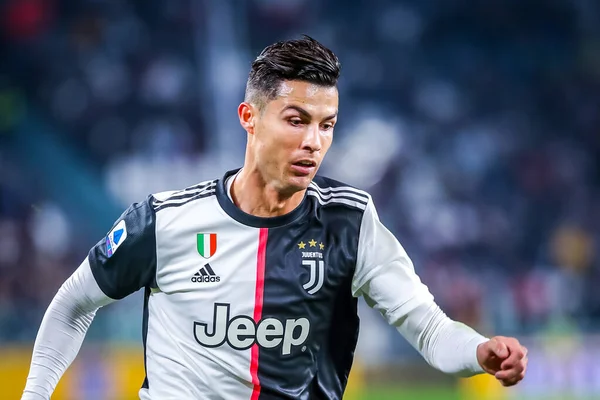 Cristiano Ronaldo Juventus Durante Temporada Futebol Italiano 2019 Juventus Crédito — Fotografia de Stock