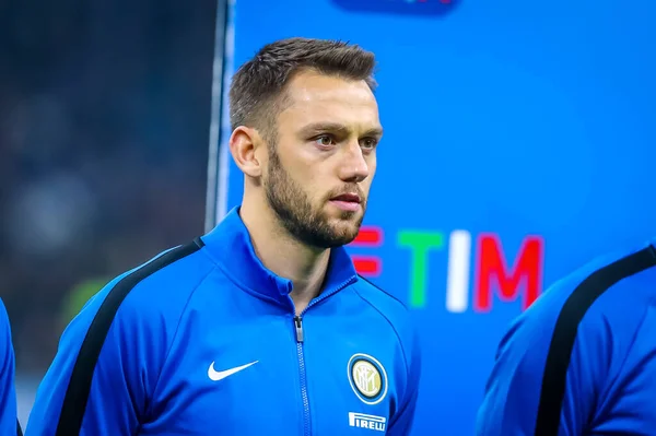 Stefan Vrij Del Internazionale Durante Stagione Calcistica 2019 Del Internazionale — Foto Stock