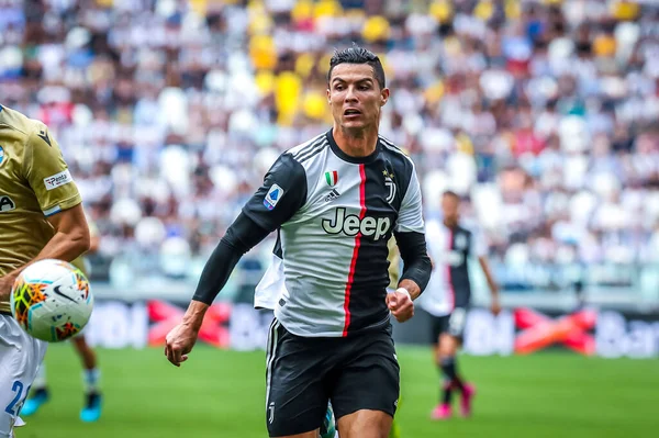 Cristiano Ronaldo Juventus Během Italského Fotbalu Serie Sezóna 2019 Juventus — Stock fotografie