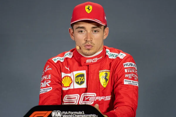 Charles Leclerc Mon Scuderia Ferrari Mission Winnow Formula Drivers Formula — Foto Stock