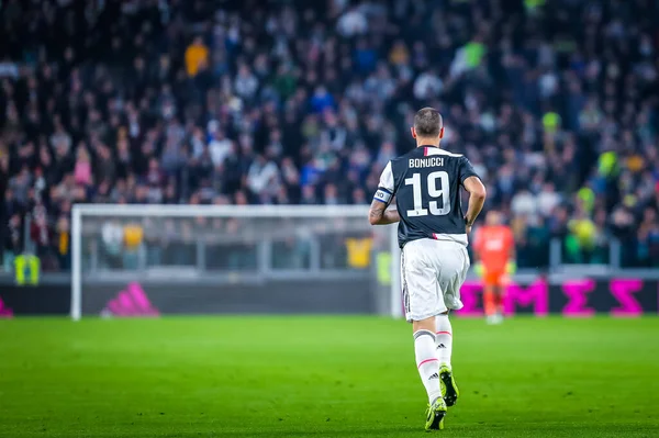 Juventus Takımından Leonardo Bonucci Talyan Futbolu Sezonu 2019 Juventus Fotoğraf — Stok fotoğraf