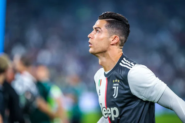 Cristiano Ronaldo Juventus Durante Temporada Futebol Italiano 2019 Juventus Crédito — Fotografia de Stock