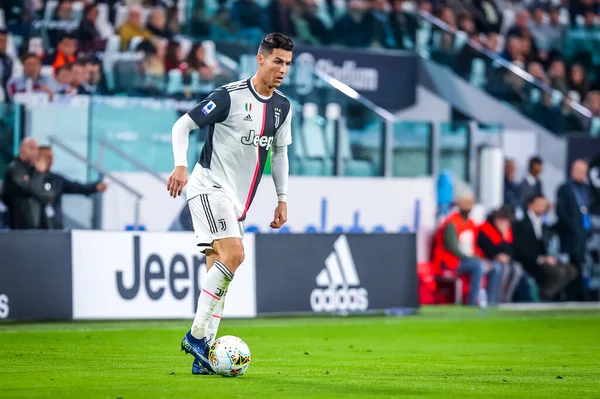 Cristiano Ronaldo Van Juventus Tijdens Italiaanse Voetbal Serie Seizoen 2019 — Stockfoto