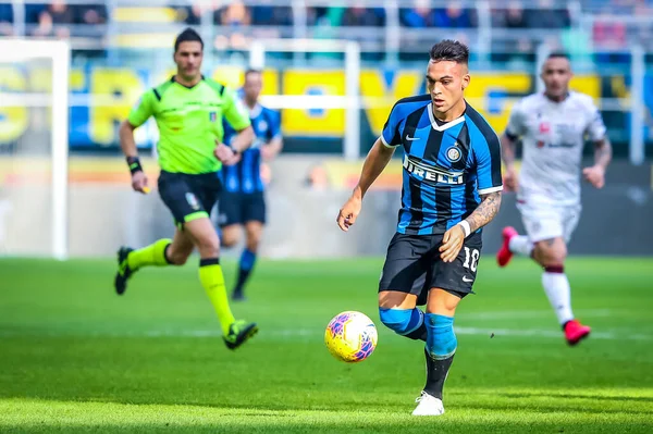 Lautaro Martnez Del Internazionale Durante Temporada Fútbol Italiano Serie 2019 — Foto de Stock