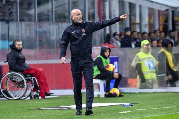 Stefano Pioli Milan Italian Football Serie Season 2019 Italian Serie — стокове фото