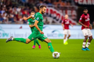 ACF Fiorentina 'dan Alman Pezzella İtalyan futbolu sezonu 2019 / 20 ACF Fiorentina - Fotoğraf: Fabrizio Carabelli / LM