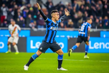 FC Internazionale takımından Lautaro Martnez İtalya futbolu sezonu sırasında 2019 / 20 FC Internazionale - Fotoğraf: Fabrizio Carabelli / LM 