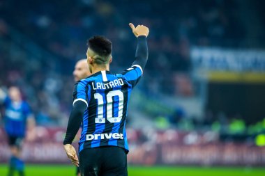 FC Internazionale takımından Lautaro Martnez İtalya futbolu sezonu sırasında 2019 / 20 FC Internazionale - Fotoğraf: Fabrizio Carabelli / LM 