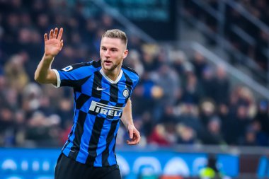 FC Internazionale takımından Milan Skriniar İtalya Futbol Serisi sırasında 2019 / 20 FC Internazionale - Fotoğraf: Fabrizio Carabelli / LM