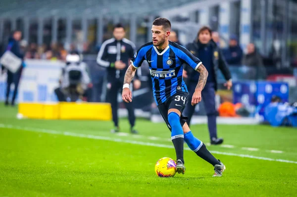 Cristiano Biraghi Internazionale Italian Football Season 2019 Internazionale Photo Credit — 스톡 사진