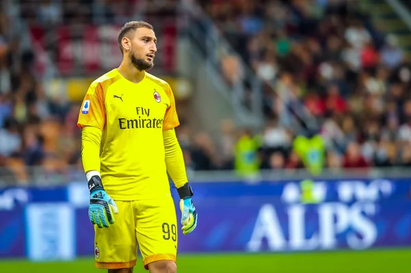 Gianluigi Donnarumma Milan Durante Temporada Fútbol Italiano Serie 2019 Milan — Foto de Stock