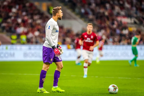 Bartomiej Dragowski Acf Fiorentina Podczas Włoskiej Piłki Nożnej Serie Sezon — Zdjęcie stockowe