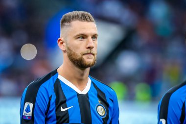 FC Internazionale takımından Milan Skriniar İtalya Futbol Serisi sırasında 2019 / 20 FC Internazionale - Fotoğraf: Fabrizio Carabelli / LM