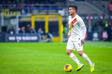 AS Roma takımından Lorenzo Pellegrini İtalya futbol sezonu 2019 / 20 AS Roma - Fotoğraf kredisi Fabrizio Carabelli / LM